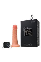 Телесный фаллоимитатор на присоске RealStick CALIBER - 18 см. - 