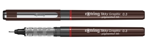 Ручка капиллярная Rotring Tikky Graphic 0.3 mm черные чернила (1904753)