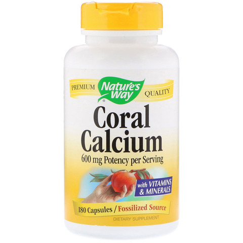 Nature's Way, Coral Calcium, 600 mg, 180 Capsules