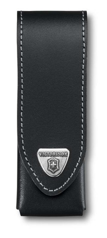 Чехол Victorinox для ножей 111 мм, до 3 уровней, на липучке, кожаный, черный