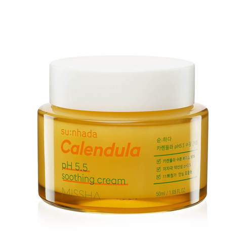 Missha Su:Nhada Calendula pH Balancing & Soothing Cream успокаивающий крем для раздраженной кожи