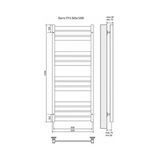 Полотенцесушитель электрический Terminus Латте П13 500x1256, ТЭН HT-1 300W, левый/правый