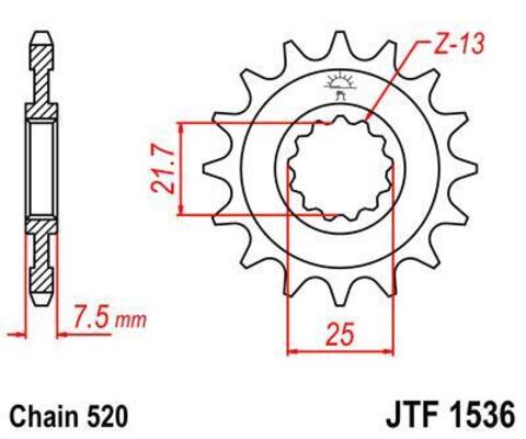 Звезда ведущая JTF1536 16