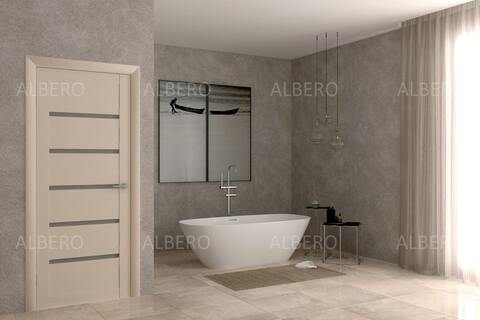 Дверь межкомнатная Альберо (Фрегат) Мегаполис винил Вена, цвет ваниль, винил, стекло мателюкс #2