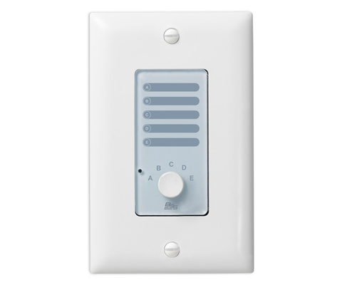 BSS AC-5S-WHT-EU Analog Controller with 5 Sources (White - EU)