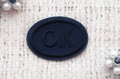 Термоаппликация "ОК", р. 3,2х2,2 см, тёмно-синий