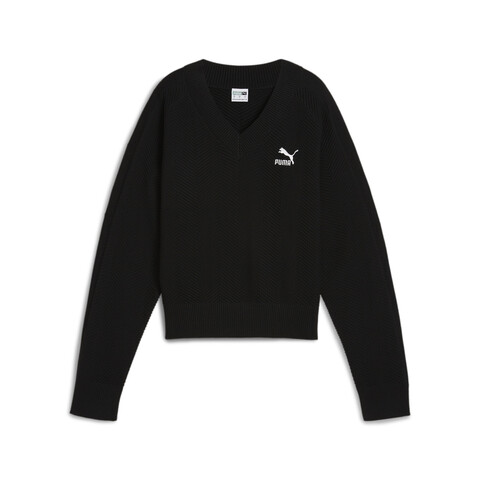 Толстовка Puma T7 Knitted V-Neck Crew PUMA Black