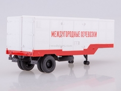 ZIL-130V1 with semitrailer ODAZ-794 Intercity transportation red-white 1:43 AutoHistory