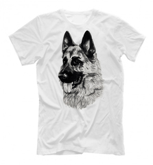 Футболка "Немецкая овчарка ЧБ"