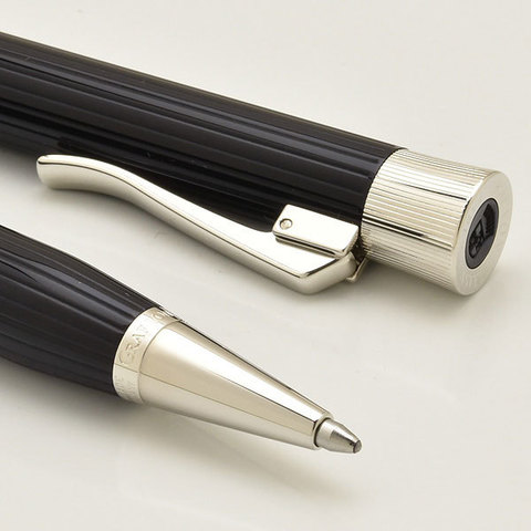 Ручка шариковая Graf von Faber-Castell Intuition Platino Fluted Black