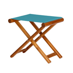 Folding stool, teak – turquoise, Marine Business