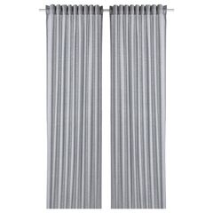 Комплект штор IKEA HANNALILL (ХАННАЛИЛЛ), Темно-серый, 145x250 см, 2 шт