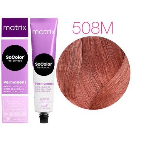 Matrix Socolor Pre-Bonded 508M (Светлый блондин мокка) - Крем-краска для седых волос