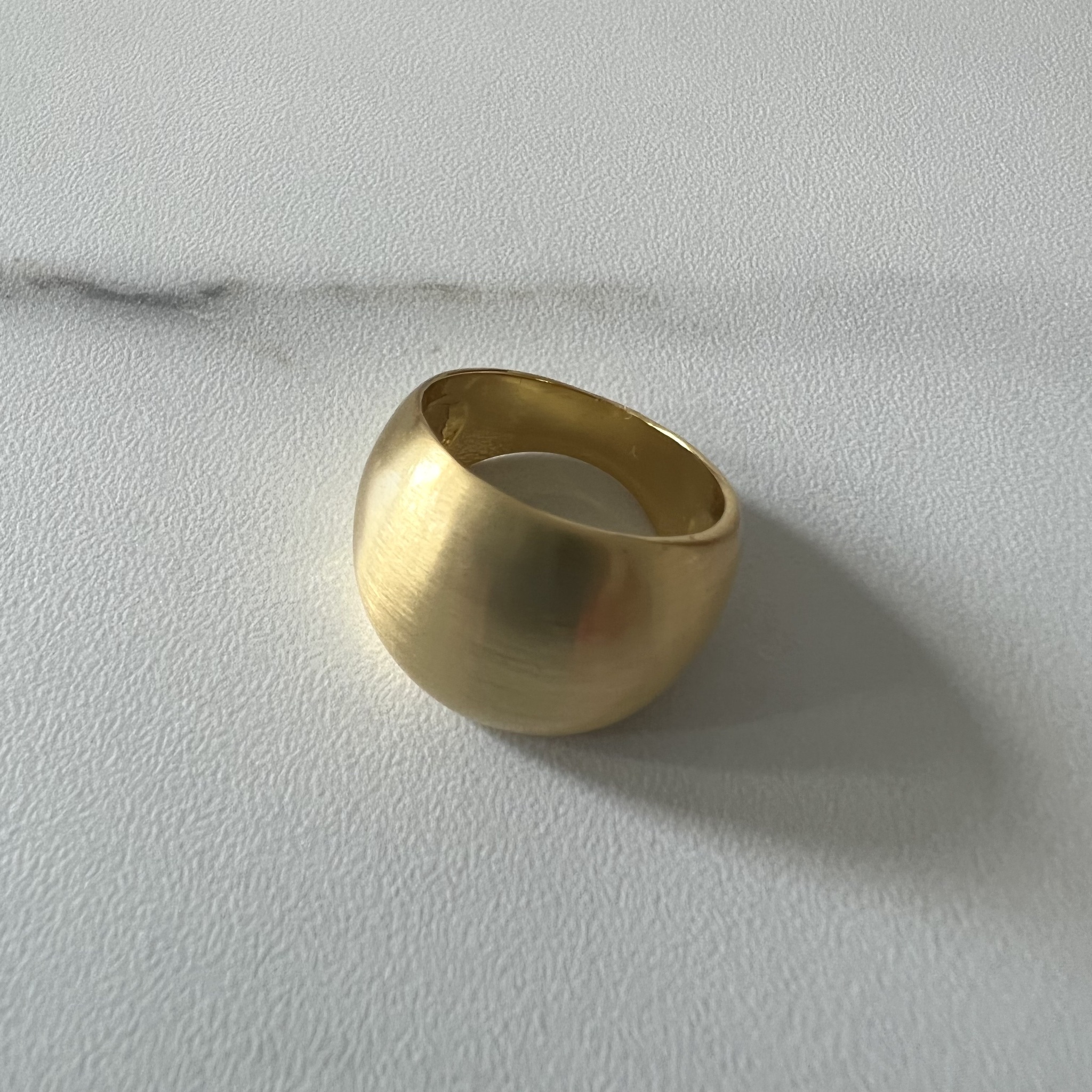 Кольцо базовое (сатин, золотистый)