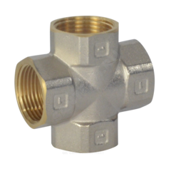 Крест латунь никель Ду 20 (3/4") ВР/ВР 9011 ГОСТ 32585-2013 Aquasfera 9011-02