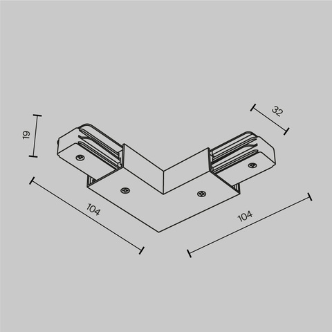 Комплектующие для накладной трековой системы Maytoni Accessories for tracks unity TRA001CLB-11W