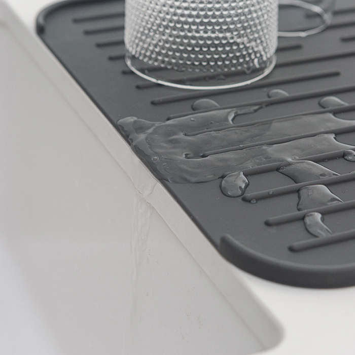 Силиконовый коврик для сушки посуды, Темно-серый, арт. 117442 - фото 4