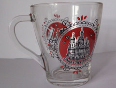 кружка 250 мл стекло с видами Петербурга