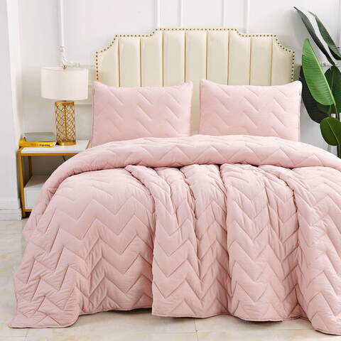 Покрывало 160х220 и наволочка 50х70 Sofi De MarkO Робби светло-розовое