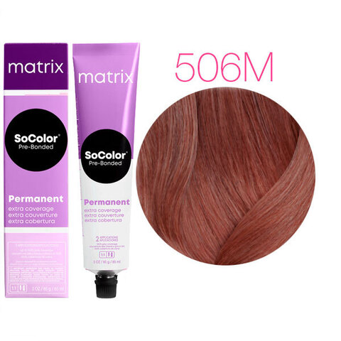 Matrix Socolor Pre-Bonded 506M (Темный блондин мокка) - Крем-краска для седых волос