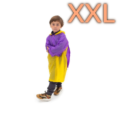 Дождевик детский XXL 120-130 см YA YUE с мишкой фиолетово-жёлтый
