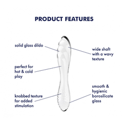 Стеклянный фаллоимитатор Satisfyer Dazzling Crystal (18,2×3,6 см) прозрачный