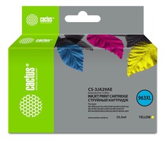 Картридж струйный Cactus CS-3JA29AE 963XL желтый (25.5мл) для HP OfficeJet Pro 9010, 9010e, 9012, 9014, 9015, 9016, 9019