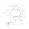 Cezares CZR-6045-SC Сиденье дюропласт, soft close, металлическое крепление 610х360х805