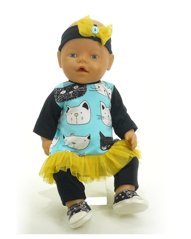 Костюм с туникой - На кукле. Одежда для кукол, пупсов и мягких игрушек.