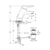 Смеситель для раковины однорычажный с донным клапаном Ideal Standard Ceramix Blue A5658AA