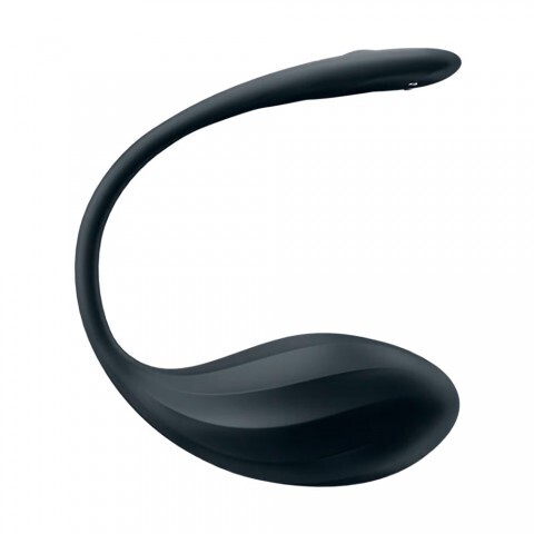 Виброяйцо Satisfyer Ribbed Petal черный (Connect App)