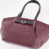 Сумка Саломея 341 гладкий бордо + черный