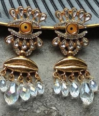 Серьги длинные Schiaparelli с подвесками кристаллами