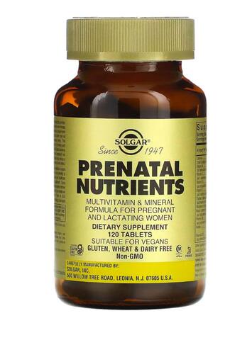Solgar Prenatal Nutrients, 120 таблеток