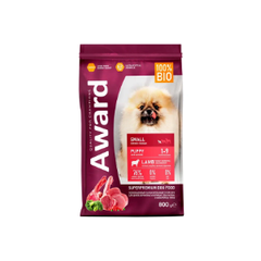 Сухой корм AWARD для щенков от 1 мес, беременных и кормящих сук мелких и миниатюрных пород с ягненком и индейкой с добавлением брокколи и брусники 800г