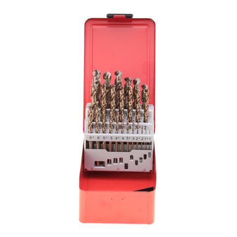 Набор сверл по металлу 1-13мм 25шт DIN338 HSSE-Co5 130° (мет. кейс) Ruko 215215(K)