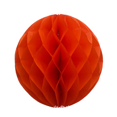 Бумажное украшение, Шар-соты, 20 см, Красный, 1 шт.