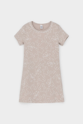 сорочка  для девочки  К 1156/бежевый,мини плюшевые мишки