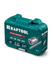 KRAFTOOL STUD DRIVER, 4 шт, М6, М8, М10, М12, набор ударных шпильковертов (26199)