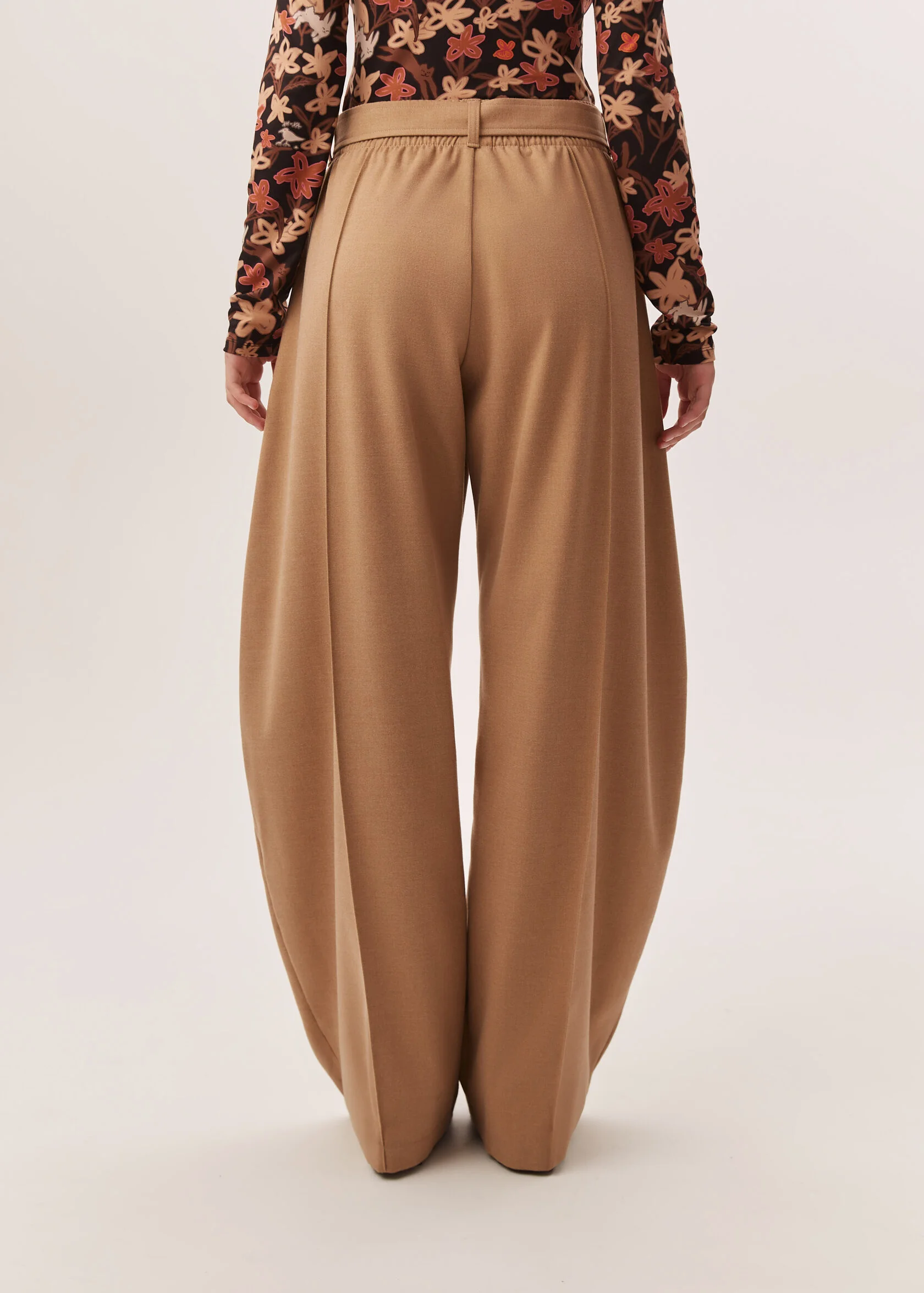 Брюки MAGIC FLOWERS песочного цвета