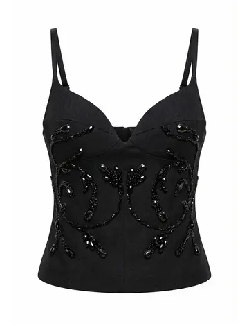 Топ-корсет GLITTER, черный