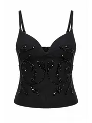 Топ-корсет GLITTER, черный