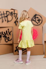 041_БК25 Платье для девочки, желтый