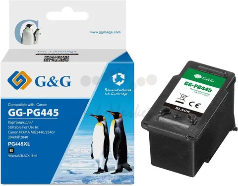 Картридж струйный G&G GG-PG445 черный для Canon Pixma MG2440, 2540, 2940