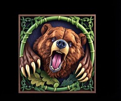 Силиконовый молд № 2761 Панно Медведь в рамке