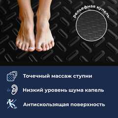 Душевой поддон керамический, квадратный, черный 90х90