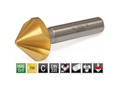 Зенковка ц/х 90° 4,3мм HSSE-Co5 TiN 3z DIN335C L40мм d4мм Bucovice(CzTool) 797043
