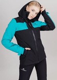 Премиальная Горнолыжная куртка Nordski Lavin Black/Malachite женская