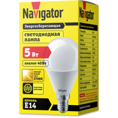 Лампа Navigator 94 476 NLLP G45 5W 230 2.7 E14