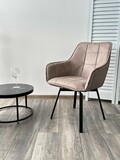 фото 4 Стул MAVERICK 360 град. поворот. HK007-04 Латте, искусственная замша / черный каркас, М-City на profcook.ru